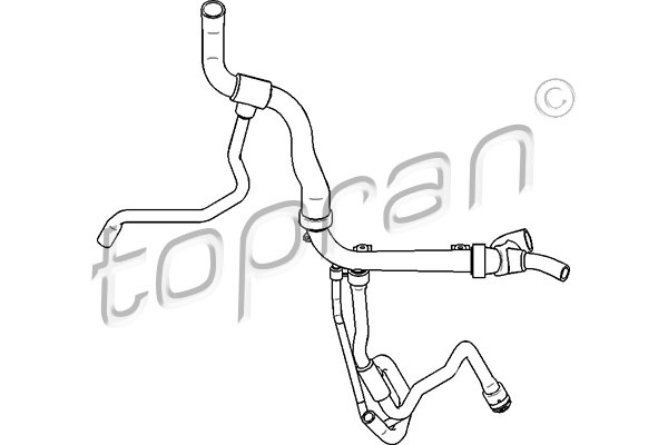 Furtun radiator partea de jos (207731 HAN) OPEL,VAUXHALL