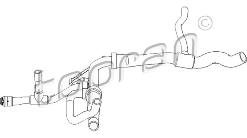 Furtun radiator partea de jos (207790 HAN) OPEL,VAUXHALL