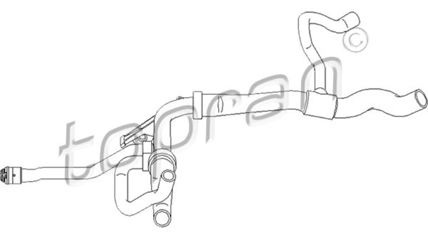 Furtun radiator partea de jos (207996 HAN) OPEL,VAUXHALL