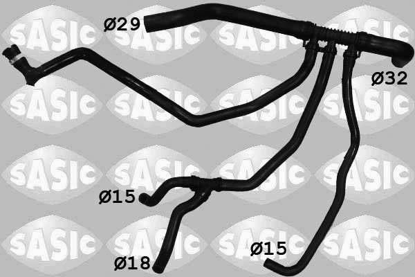 Furtun radiator partea de jos (3404137 SAS) RENAULT
