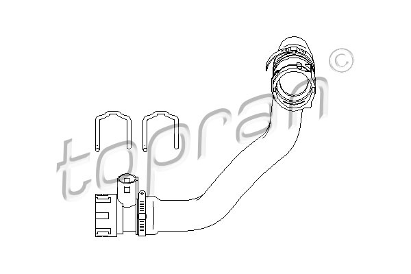 Furtun radiator partea de jos (501564 HAN) BMW