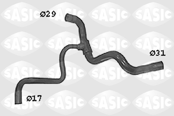 Furtun radiator partea de jos (SWH4295 SAS) RENAULT