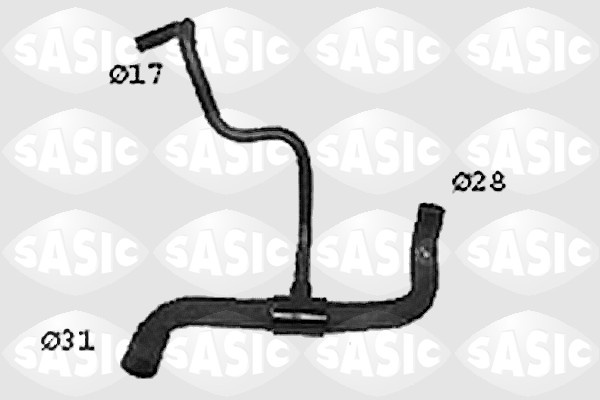 Furtun radiator partea de jos (SWH4296 SAS) RENAULT