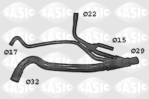 Furtun radiator partea de jos (SWH4300 SAS) RENAULT