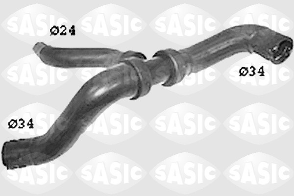 Furtun radiator partea de jos (SWH6625 SAS) FIAT