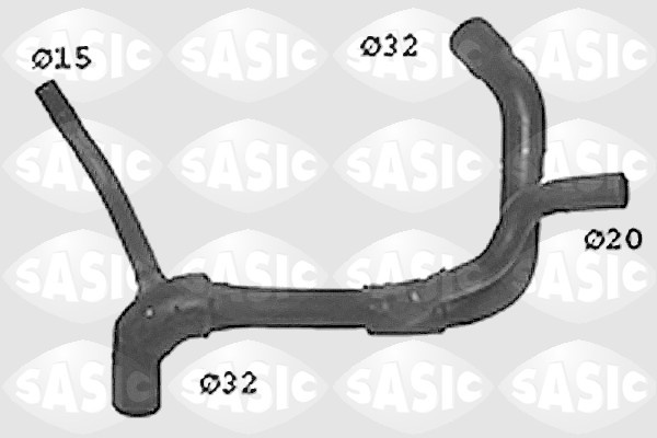 Furtun radiator partea de jos (SWH6655 SAS) FORD