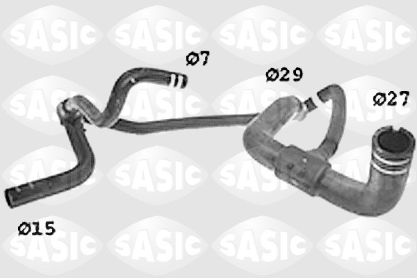 Furtun radiator partea de jos (SWH6836 SAS) FIAT,LANCIA