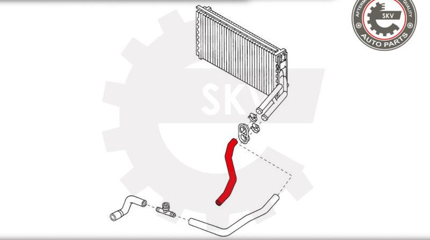 Furtun radiator ; SEAT Cordoba Ibiza II Toledo I 1.6 1.8 1.9 2.0 VW Caddy II 1.6 1.8 1.9 ; 1H0819371