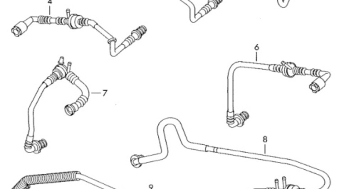 Furtun vacuum VOLKSWAGEN SHARAN (7M8, 7M9, 7M6) [ 1995 - 2010 ] TDI (BRT) 103KW|140HP OEM 7M3611931T