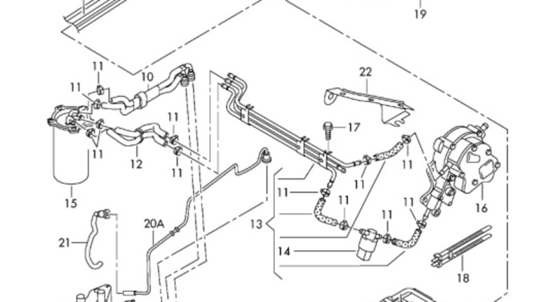 Furtunuri combustibil Audi A3 (8P) Coupe 2004 2.0 TDI OEM 1K0130295E