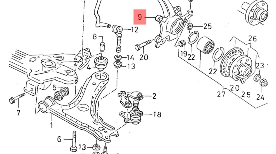 Fuzeta dreapta fata Volkswagen Golf 3 (1H1) Hatchback 1995 1.6 B OEM 357407256C