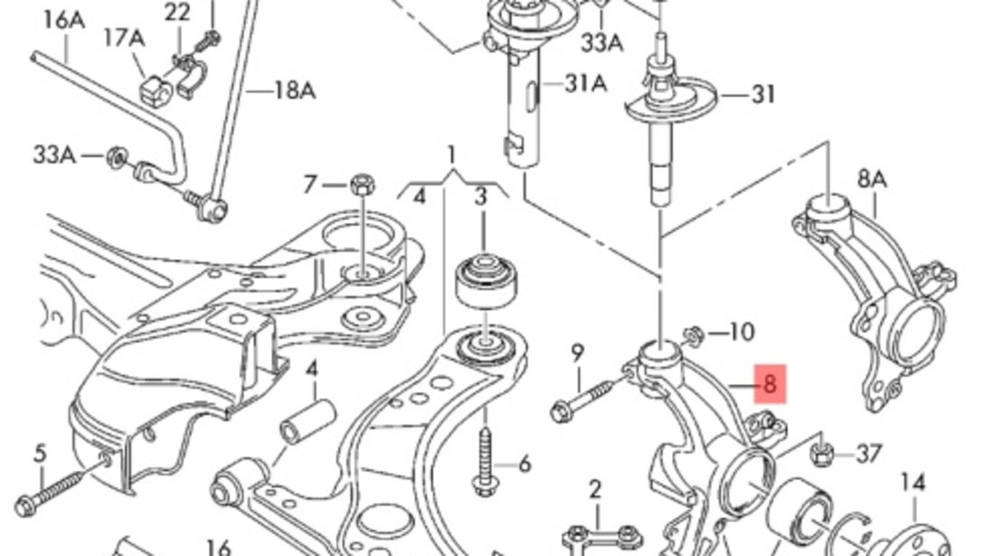 Fuzeta dreapta fata Volkswagen Golf 4 (1J1) Hatchback 2001 OEM 1J0407256N