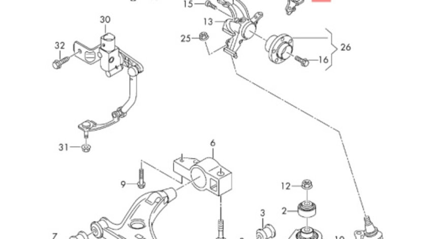 Fuzeta dreapta fata Volkswagen Golf 5 (1K) Hatchback 2005 2.0 TDI OEM 1K0407256AA