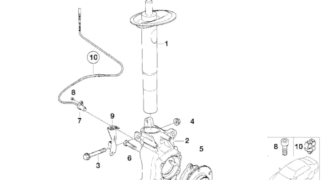 Fuzeta fata E 36 (pozitia 2 din desen) BMW OE 31211092853