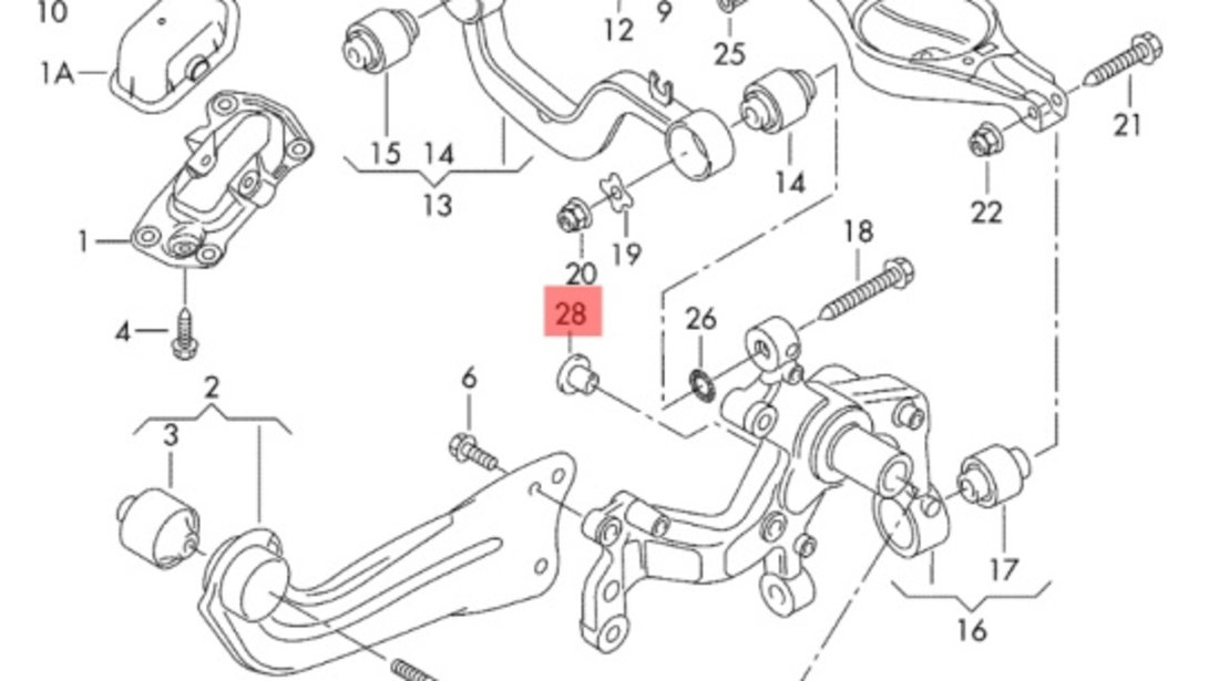 Fuzeta stanga spate Volkswagen Passat B6 (3C5) combi 2.0 TDI BKP 2007 OEM 3C0501249