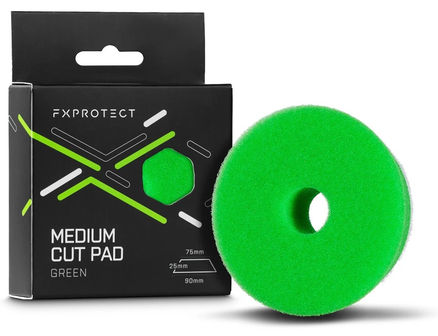 Fx Protect Medium Cut Pad Green Burete Polish Verde 75x90mm FXP-MCP-90