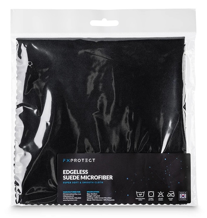Fx Protect Suede Laveta Microfibra Negru 40x40cm FXP-S-B40
