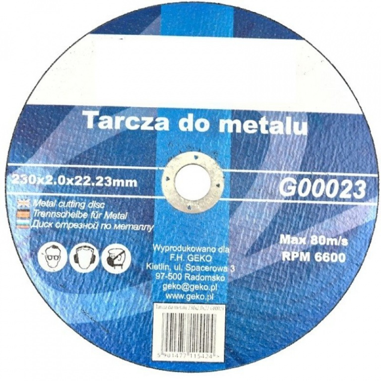 G-G00023 Disc pentru taiere metal 230x2x22.2 mm