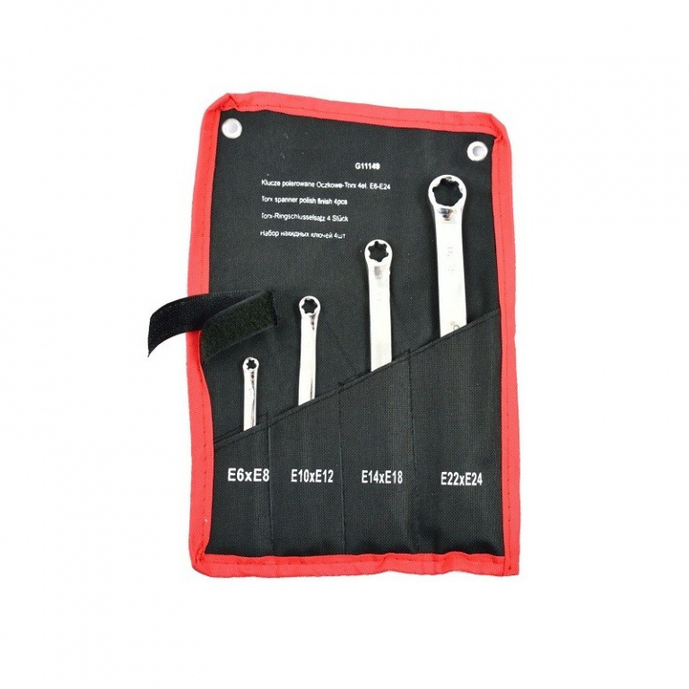 G-G11149 Set de 4 cheie inelare drepte cu profil torx