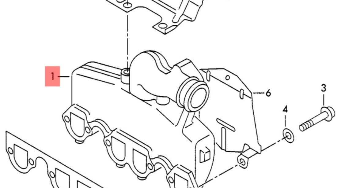 Galerie admisie Audi A4 Avant (8ED, B7) [2004-2008] 1.9 TDI BRB 038129713BM OEM 038129713BM