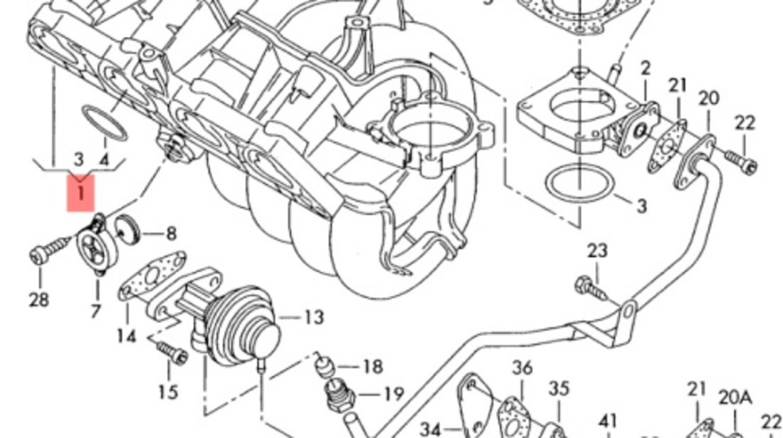 Galerie admisie Volkswagen Polo (6N2) Hatchback 2001 1.4 16v VOLKSWAGEN POLO (6N2) [ 1999 - 2001 ] OEM 036129711BR