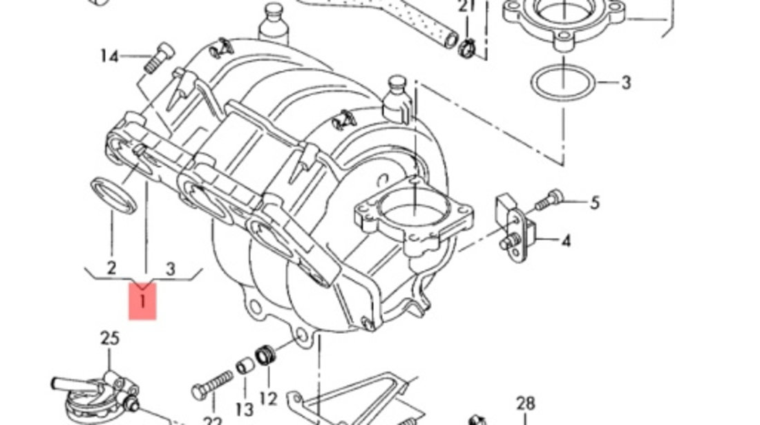 Galerie admisie Volkswagen Polo (9N) 1.2 benzina 03D129743D VOLKSWAGEN POLO (9N_) [ 2001 - 2012 ] OEM 03D129743D