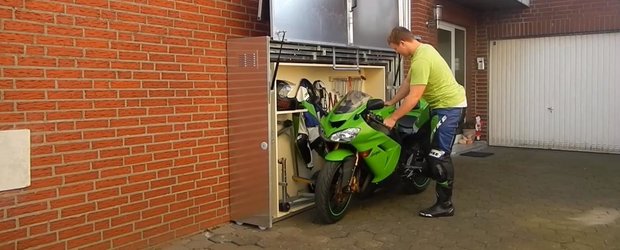 Garajul telescopic pentru motociclete, o inventie de vis