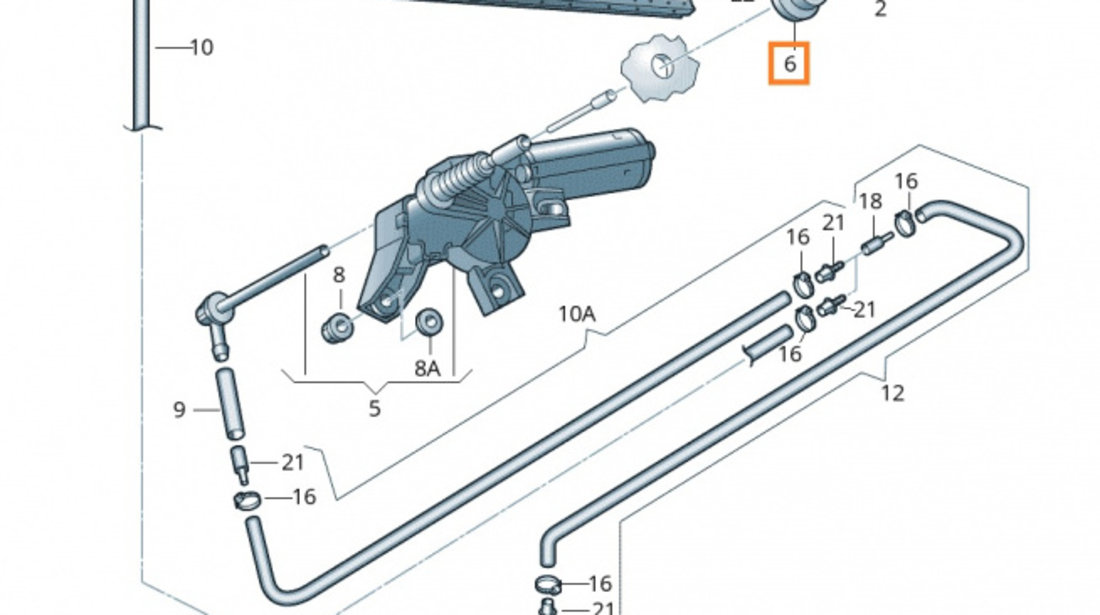 Garnitura Brat Stergator Luneta Oe Volkswagen Golf 4 1997-2005 8D9955758A