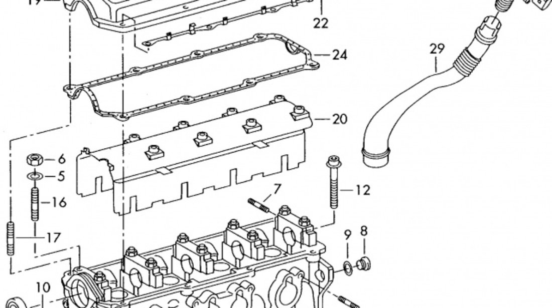 Garnitura Capac Culbutori Oe Volkswagen Golf 4 1997-2005 056103591