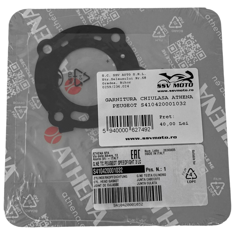 Garnitura Chiulasa Moto Athena Peugeot Speedfight 3 50 2009-2014 S410420001032