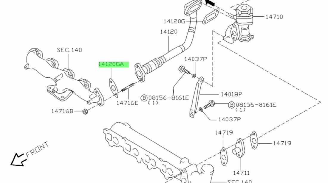 Garnitura Supapa Egr Oe Nissan Navara D40 2005-2007 14722AD200