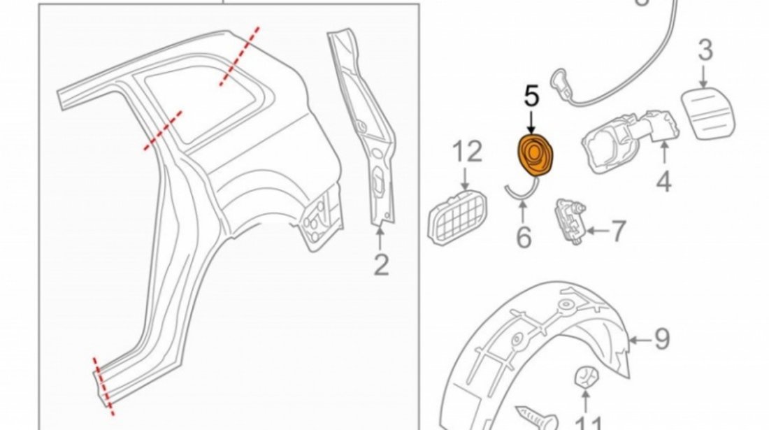 Garnitura Umplere Rezervor Combustibil Oe Audi Q7 4L 2006-2016 4L0809933B