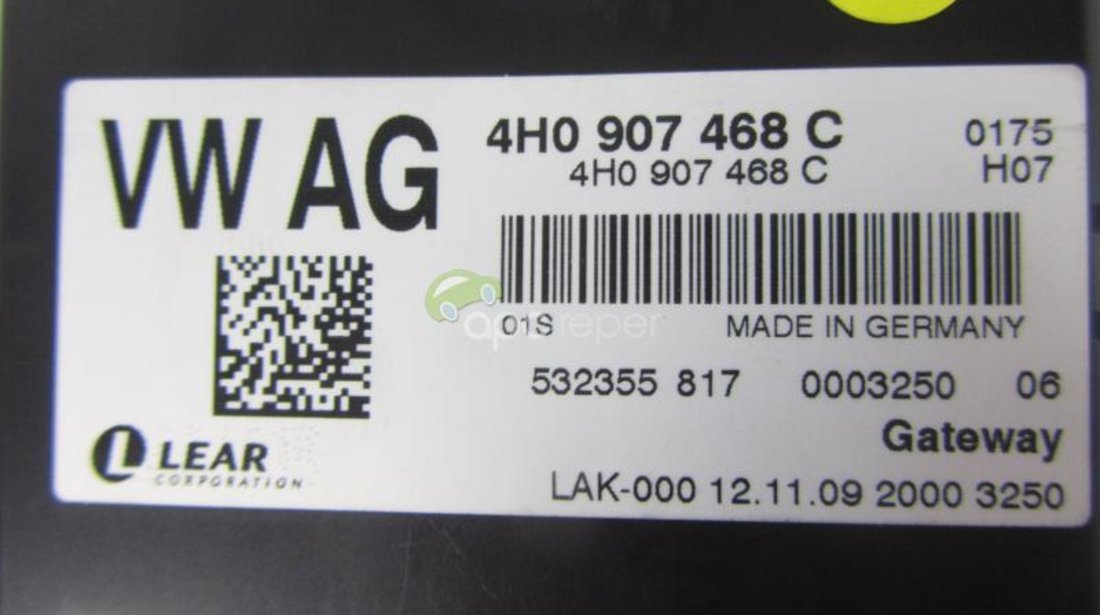 Gateway Audi A8 4H (2011 -2014) Original 4H0907468C