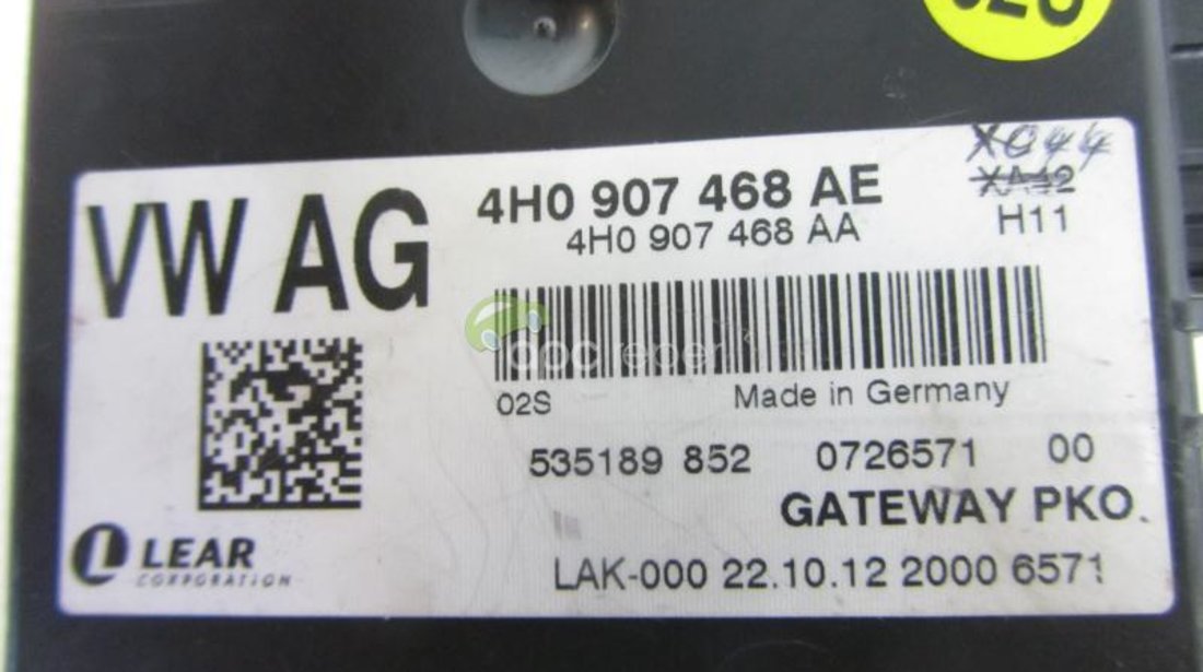 Gateway Original Audi A8 4H cod 4H0907468 AE / AA