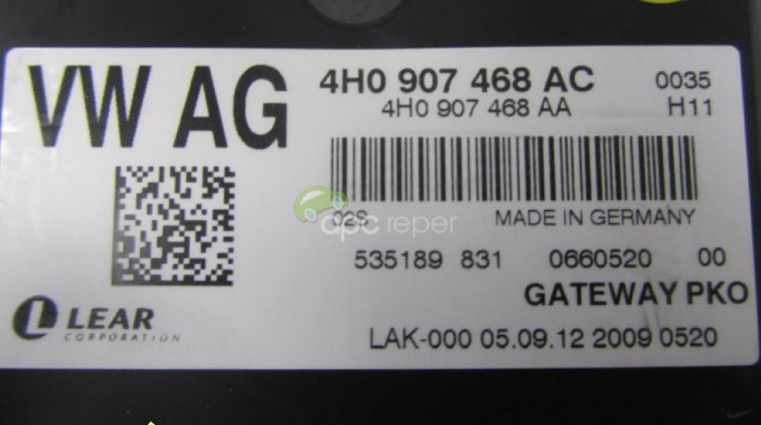 Gateway original Audi A8 S8 cod 4H0907468AC AA