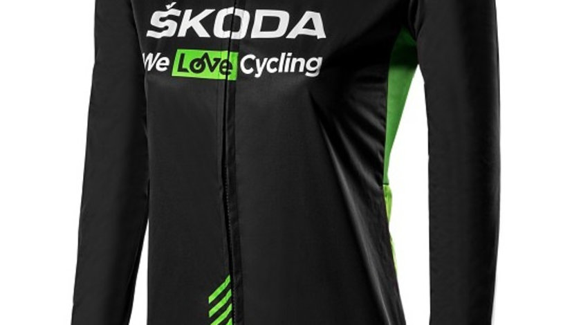 Geaca Ciclism Dama Oe Skoda We Love Cycling WLC Negru / Verde Marime M 000084613H