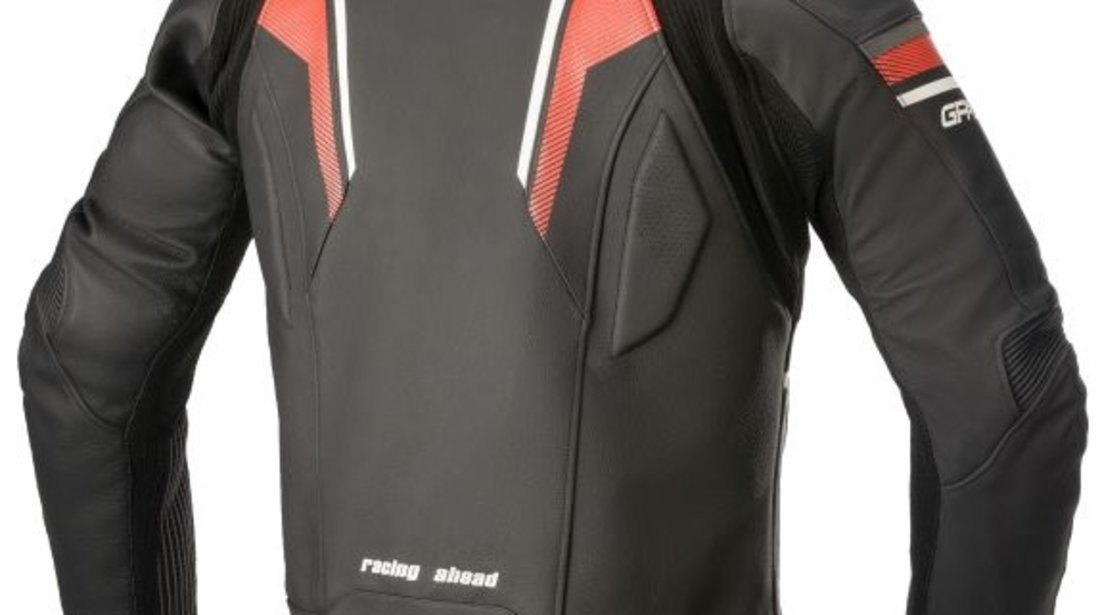 Geaca Moto Barbati Alpinestar GP Plus R V3 RideKnit Negru / Alb / Rosu Marimea 52 3100321130452