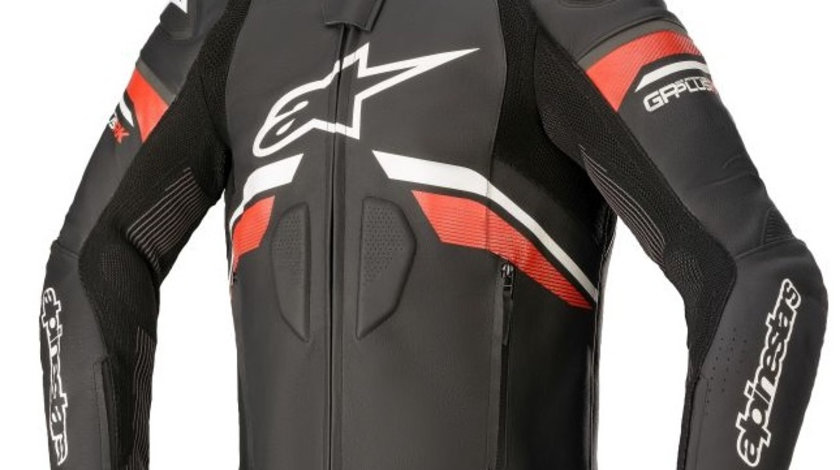 Geaca Moto Barbati Alpinestar GP Plus R V3 RideKnit Negru / Alb / Rosu Marimea 48 3100321130448