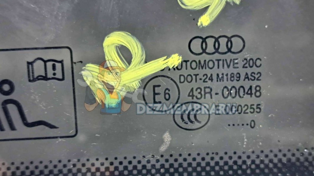 Geam caroserie fix dreapta Audi A4 (8K2, B8) [Fabr 2008-2015] OEM