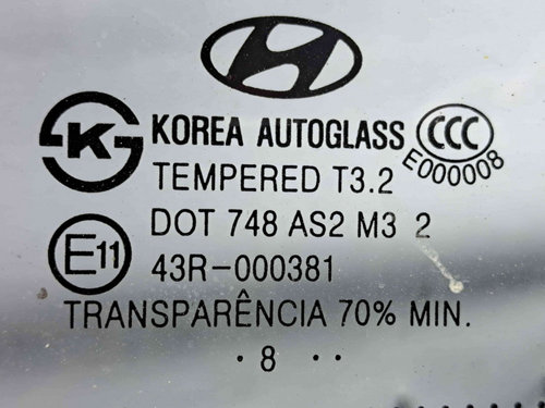 Geam caroserie fix dreapta Hyundai Santa Fe 2 (CM) [Fabr 2005-2012] OEM