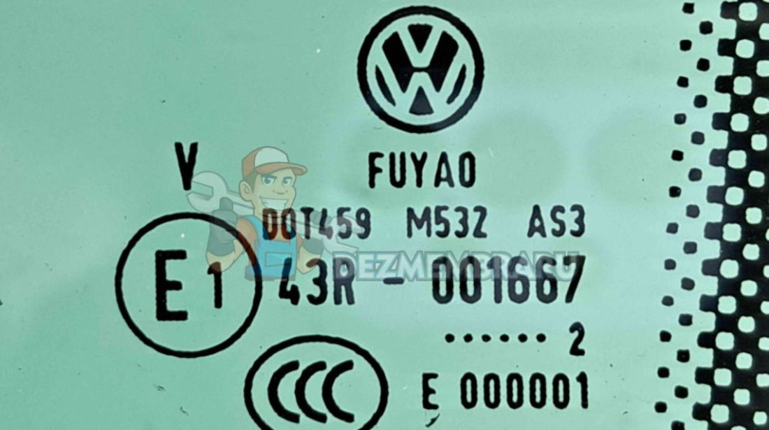 Geam caroserie fix dreapta Volkswagen Tiguan (5N) [Fabr 2007-2016] OEM