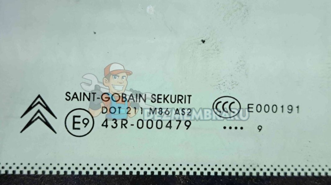 Geam caroserie fix stanga Citroen C5 (III) [Fabr 2008-2017] OEM