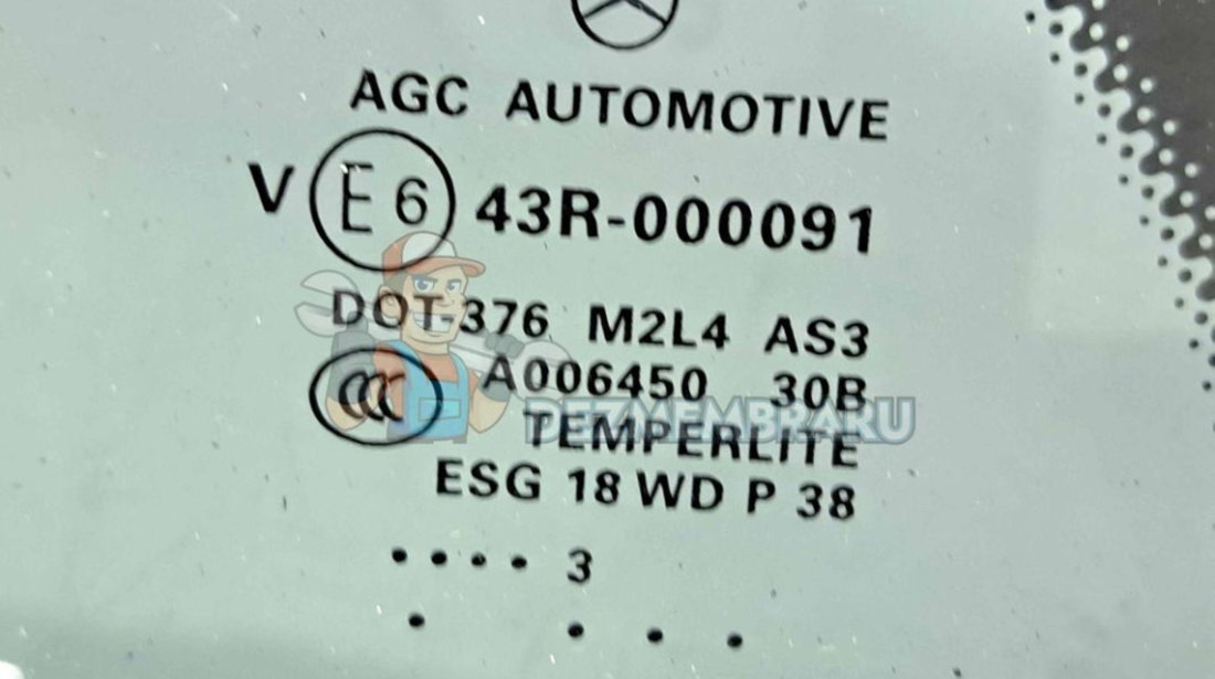 Geam caroserie fix stanga Mercedes Clasa ML (W166) [Fabr 2011-2022] OEM