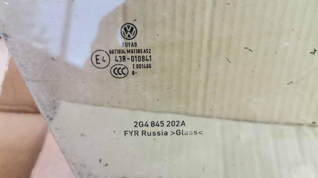 Geam Dreapta fata pentru VW Polo 2G cod 2G4845202A