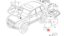 Geam dreapta fata Volkswagen Touareg (7LA) 2.5 TDI...