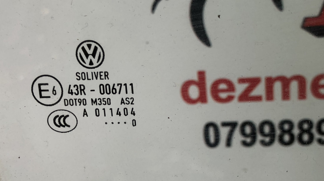 Geam dreapta spate Volkswagen Passat B6 2.0 TDI CBAB Manual sedan 2010 (cod intern: 89300)