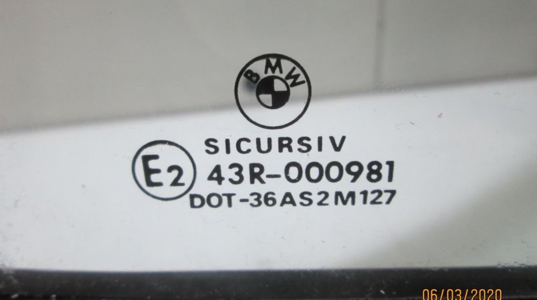 Geam fix usa dreapta spate BMW Seria 5 E34 Kombi an 1991-2006