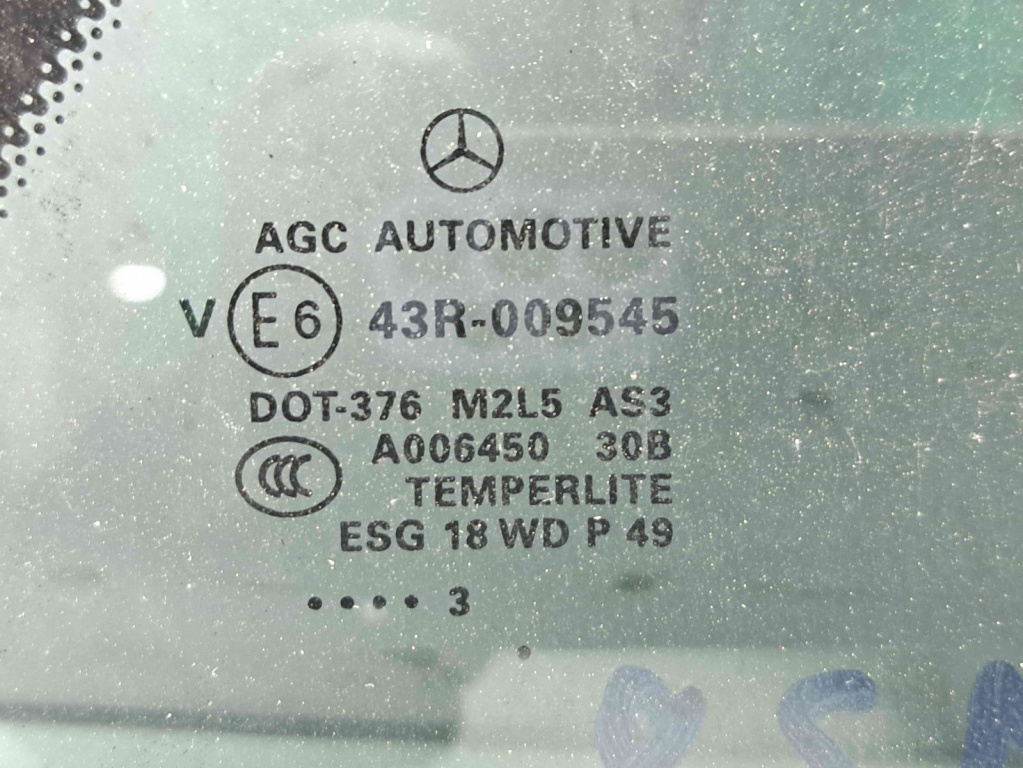 Geam fix usa dreapta spate Mercedes Clasa ML (W166) [Fabr 2011-2022] OEM