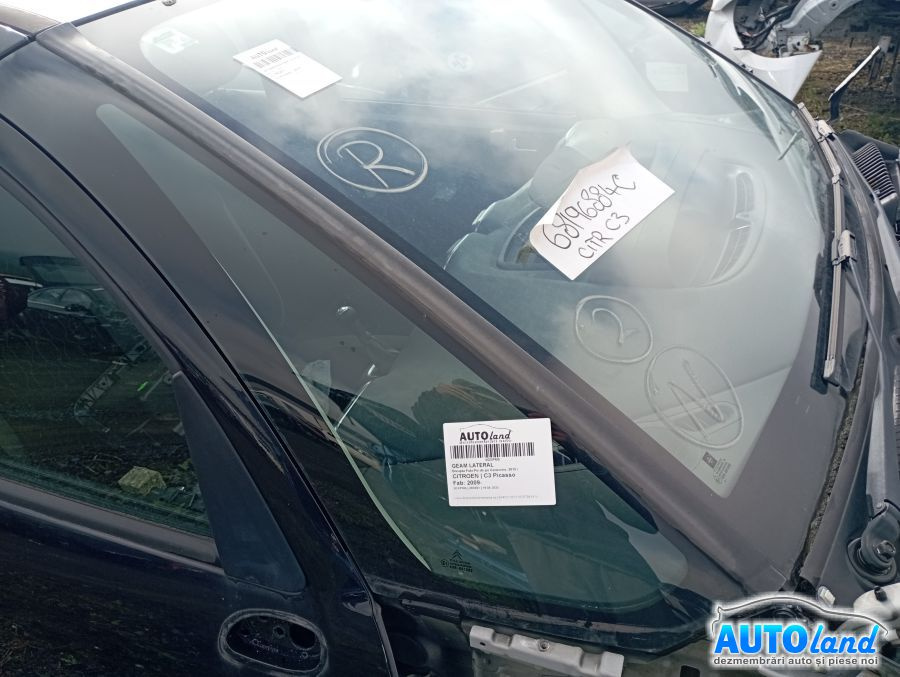Geam Lateral Dreapta Fata Fix de pe Caroserie, 2015 Citroen C3 Picasso 2009