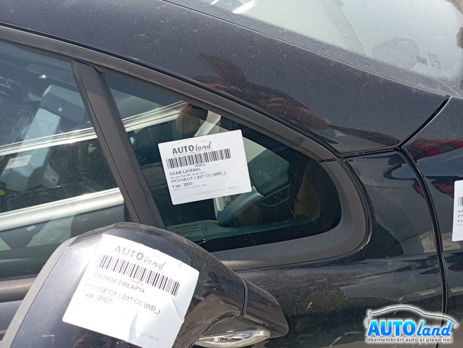 Geam Lateral Dreapta Fata Mic de pe Usa Peugeot 207 CC WD 2007